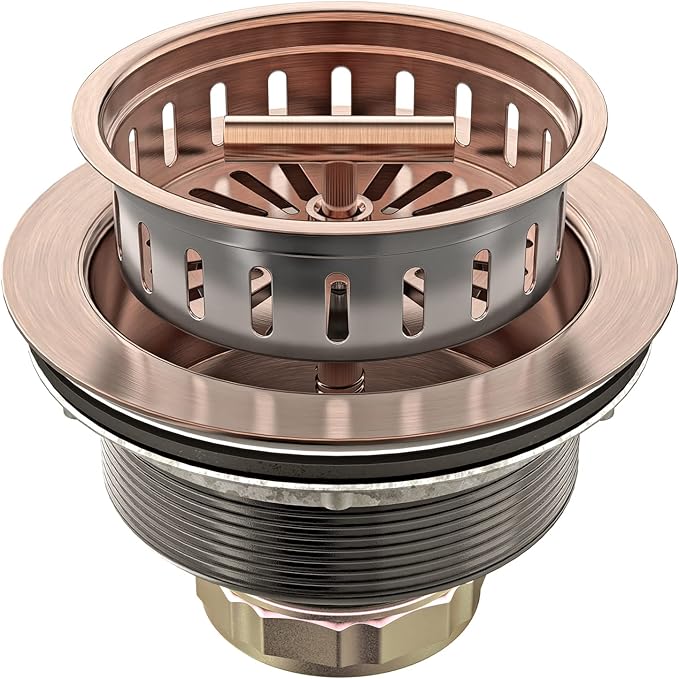 BOTEMY B9171 Copper Kitchen Sink Drain Kit 3 1/2 Sink Strainer