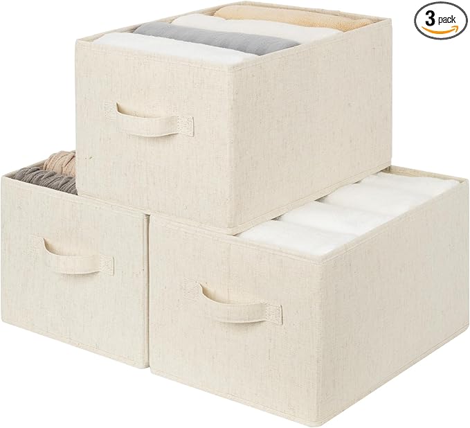 StorageWorks Storage Baskets for Shelves, Fabric Storage Bins, Closet