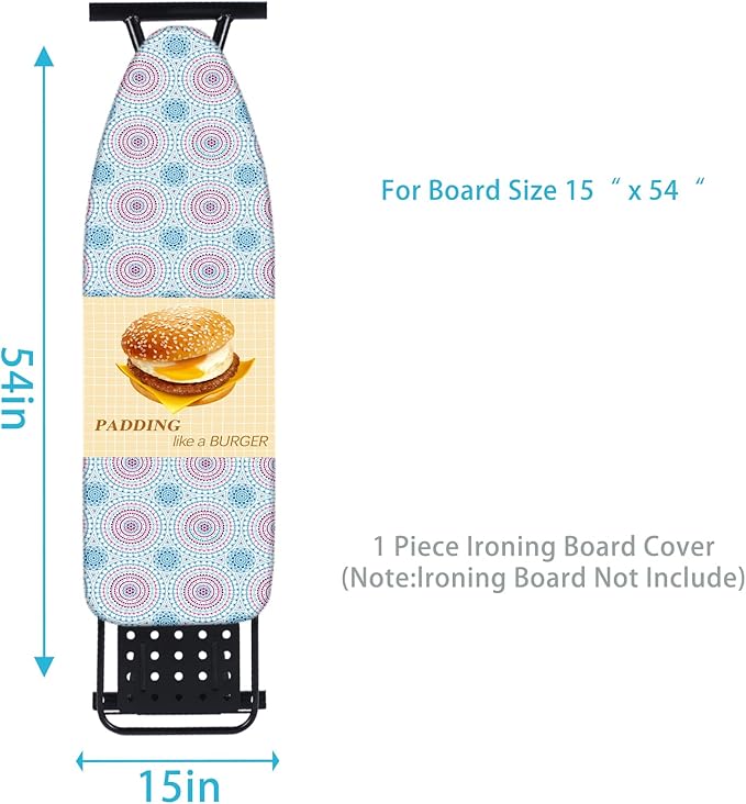 BNDX Ironing Board Cover and Pad 15" x 54"