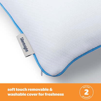 Silentnight Memory Foam Pillow – Orthopedic Pillow for Shoulder and Neck Pain Relief and Support – Hotel Quality Memory Foam Bed Pillow Machine Washable Cover for Back Stomach and Side Sleepers – Firm