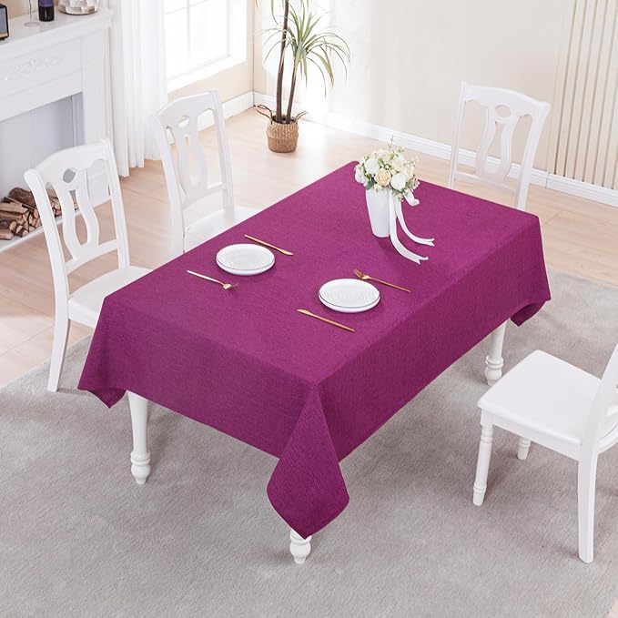 BALCONY & FALCON Rectangle Tablecloth Washable Wrinkle Resistant and Water