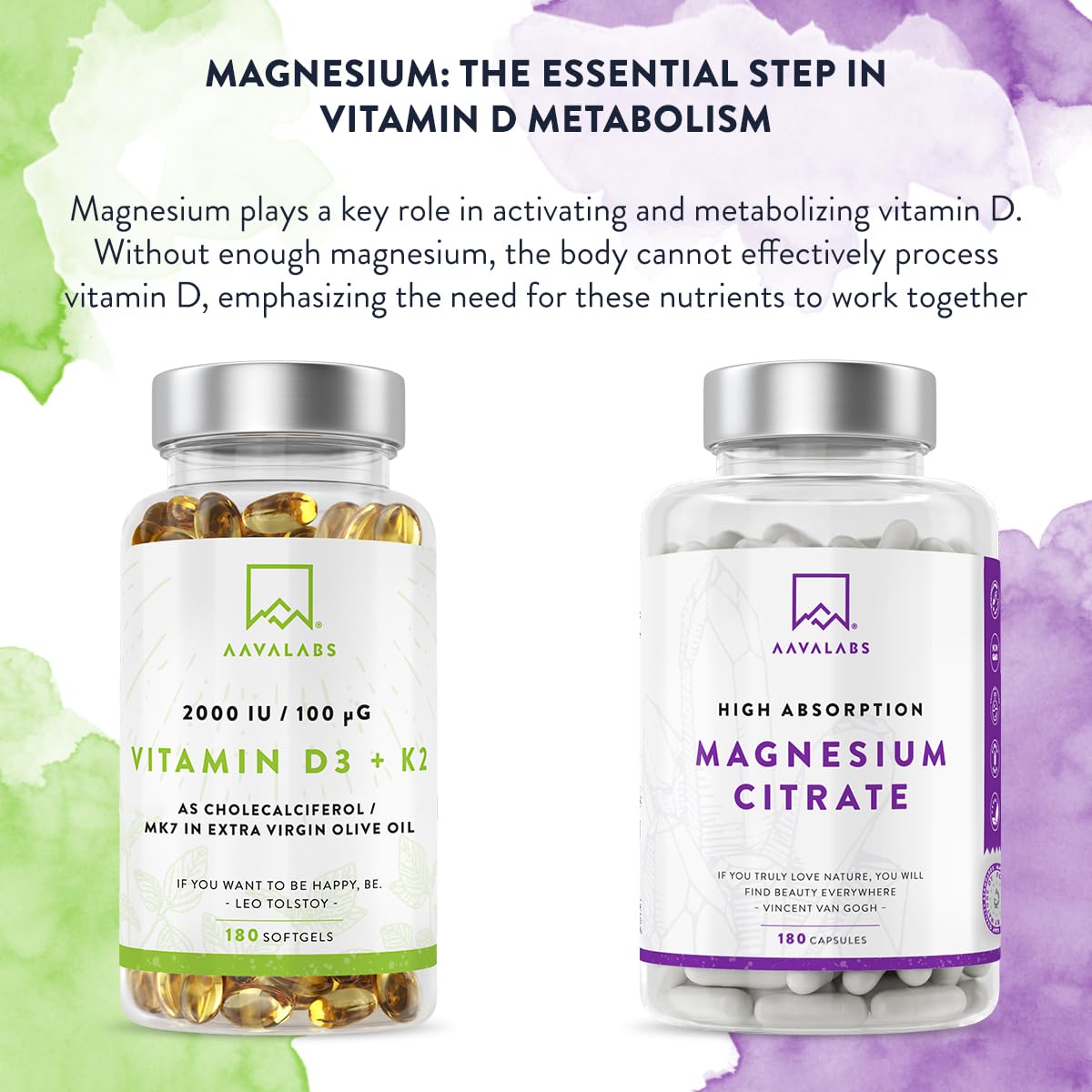 Vitamin D3 K2 MK7 (99.9% All-Trans) with Extra Virgin Olive Oil - 180 Softgels D3 and K2 Vitamin Supplements