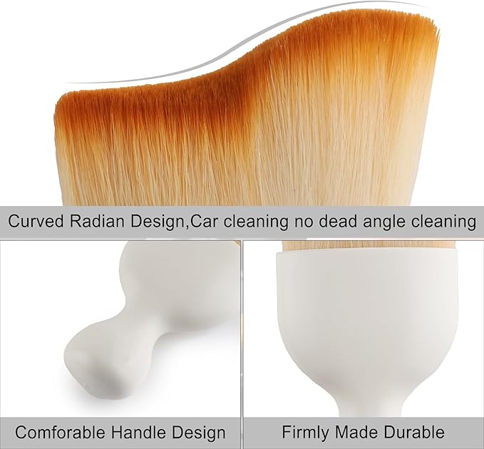 GaRhomxy Car Detailing Brushes, Car Interior Dust Sweeping Soft Brush, Soft