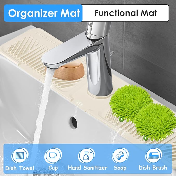 23.8 x 5.5in Silicone Faucet Mat