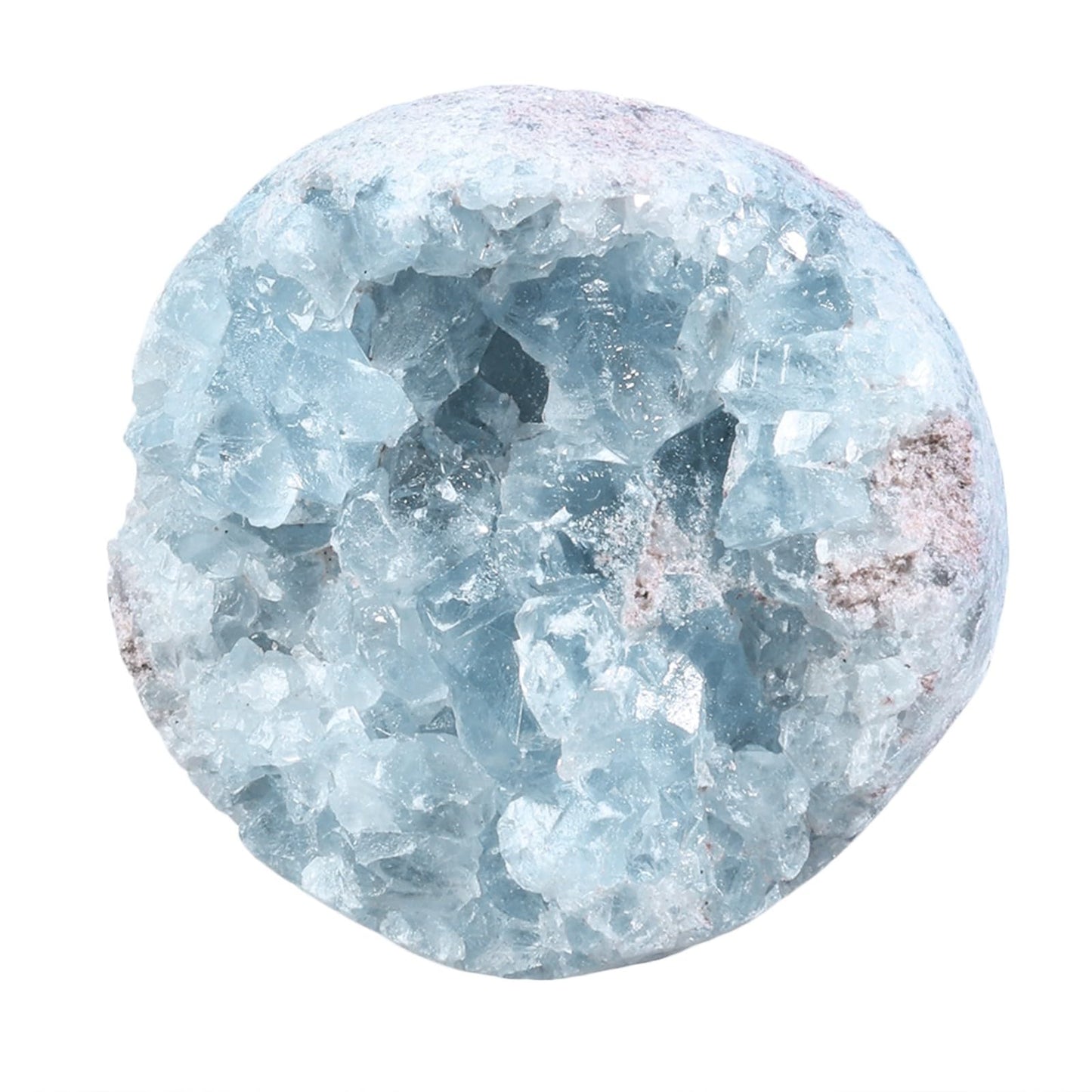 dssmboom Natural Rough Blue Celestite Crystal Mineral Specimen for Crystal Collection, Irregular Geode Celestine Raw Stone for Home Office Decor & Chakra Balancing, 0.98"-1.77"