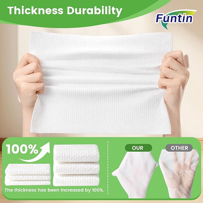 Funtin Thickened Mop Pads for Swiffer Sweeper, Unscented Disposable Mopping