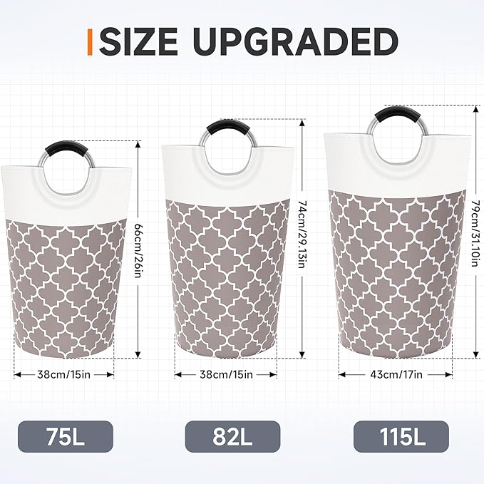 Large Laundry Basket Laundry Hamper Bag Washing Bin Clothes Bag Collapsible Tall