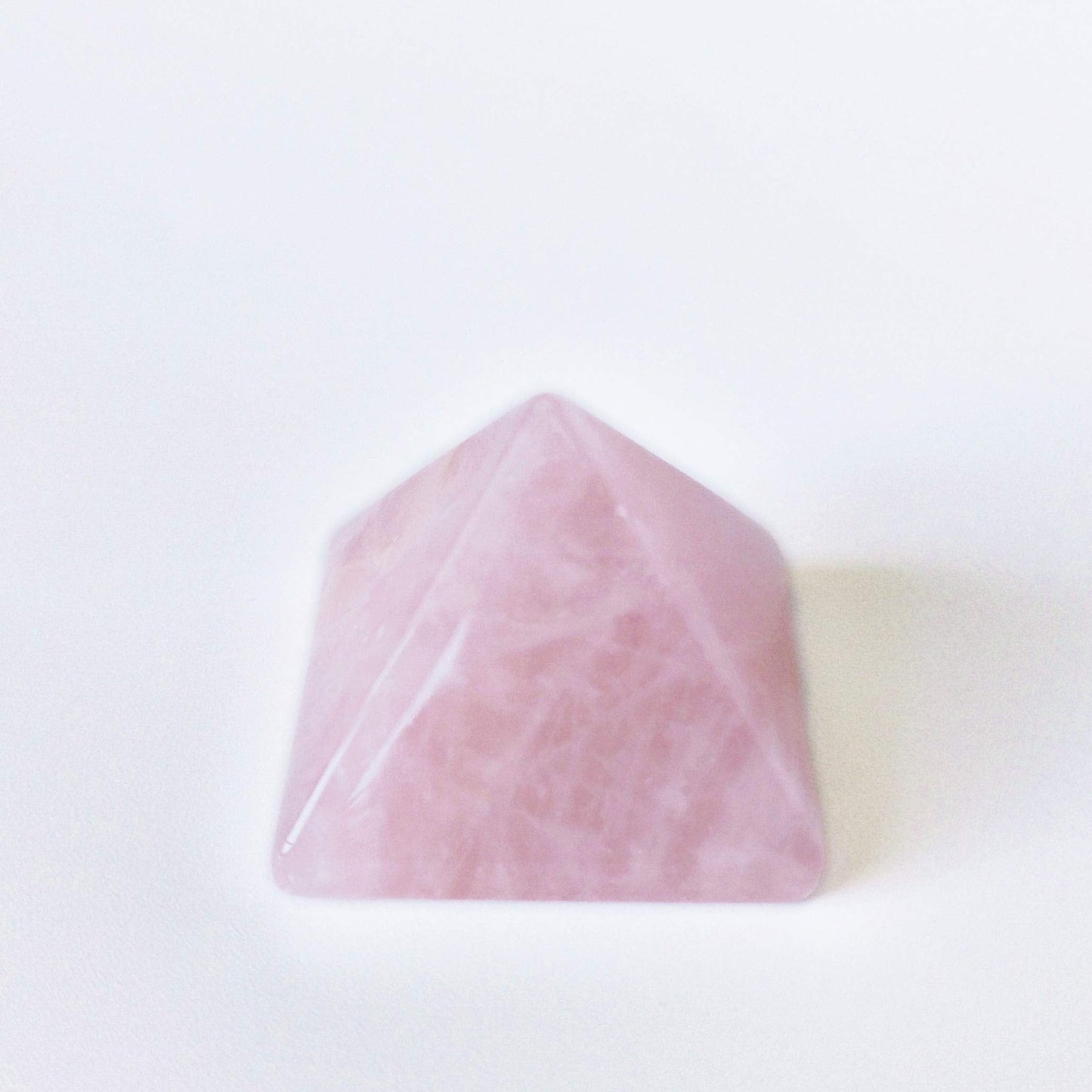 Crystal Pyramid of Natural Rose Quartz Chakra Healing Stone, 1.5 inch