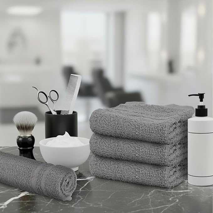 Hand Towels Grey Economy Salon Towels