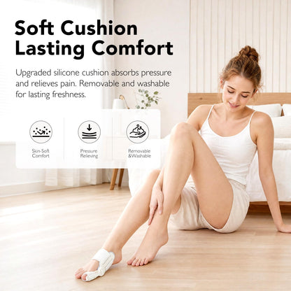 Hayruoy Bunion Corrector for Women & Men, Hallux Valgus Relief and Toe Alignment, include Toe Stretcher Band & Toe Separators, Free Size White
