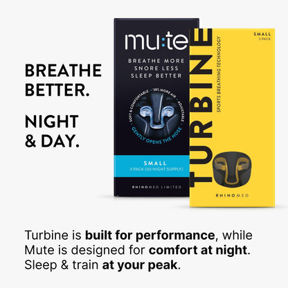 Turbine Nasal Dilator for Athletes - Pack of 3 Starter Turbine Dilators Designed for Athletic Training - Increase Airflow To Lungs by 38% During Exercise, Sports Training, Cycling & Running