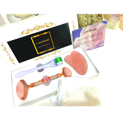 100% Authentic Jade Roller and Gua Sha Set for face I Derma Roller I Facial Tools I Real Guasha I Premium Quality I Mother's Day Gift for wife