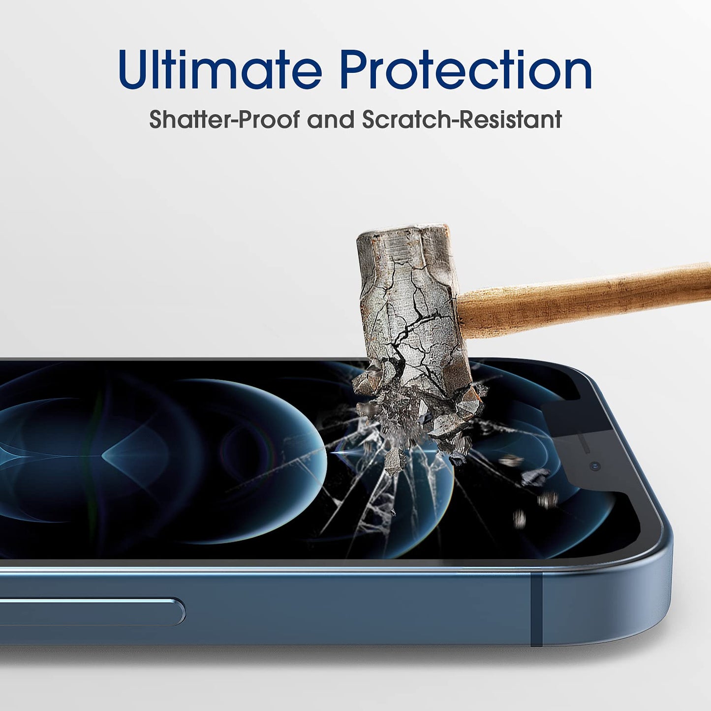 amFilm Easiest Installation OneTouch for iPhone 15 Pro Max Screen Protector [6.7 Inch] Tempered Glass + Camera Lens Protector, Auto-Alignment Tech, Bubble Free, Case Friendly, Anti-Scratch [2+2 Pack]