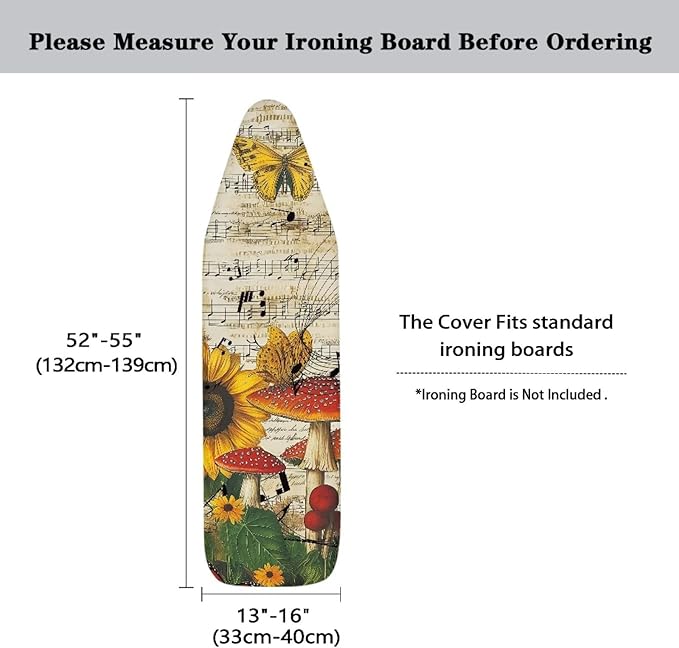 Sunflower Mushrooms Ironing Board Cover