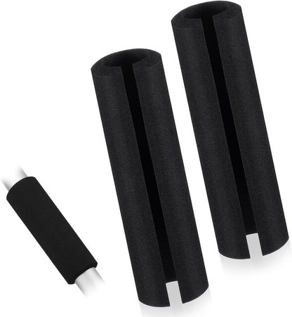 2 Pcs Foam Handle Cover Buffer Tube Cover 4.33 Inch NBR Rubber Foam Grip Wrap Comfortable Foams Tubing Handle Grips for Fitness Home Lawn Bicycle Motorbike Handlebar Replacement Black