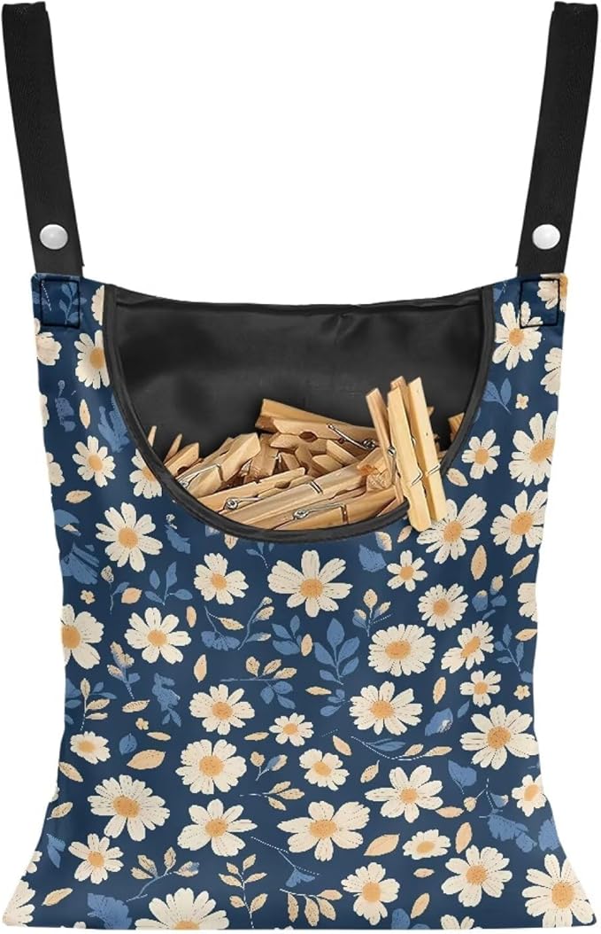 Clothes Pin Hanging Bag with Big Opening Storage Clothes Pins & Mini Clothespins