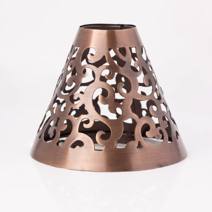 A Cheerful Giver Victorian Candle Shade, Copper