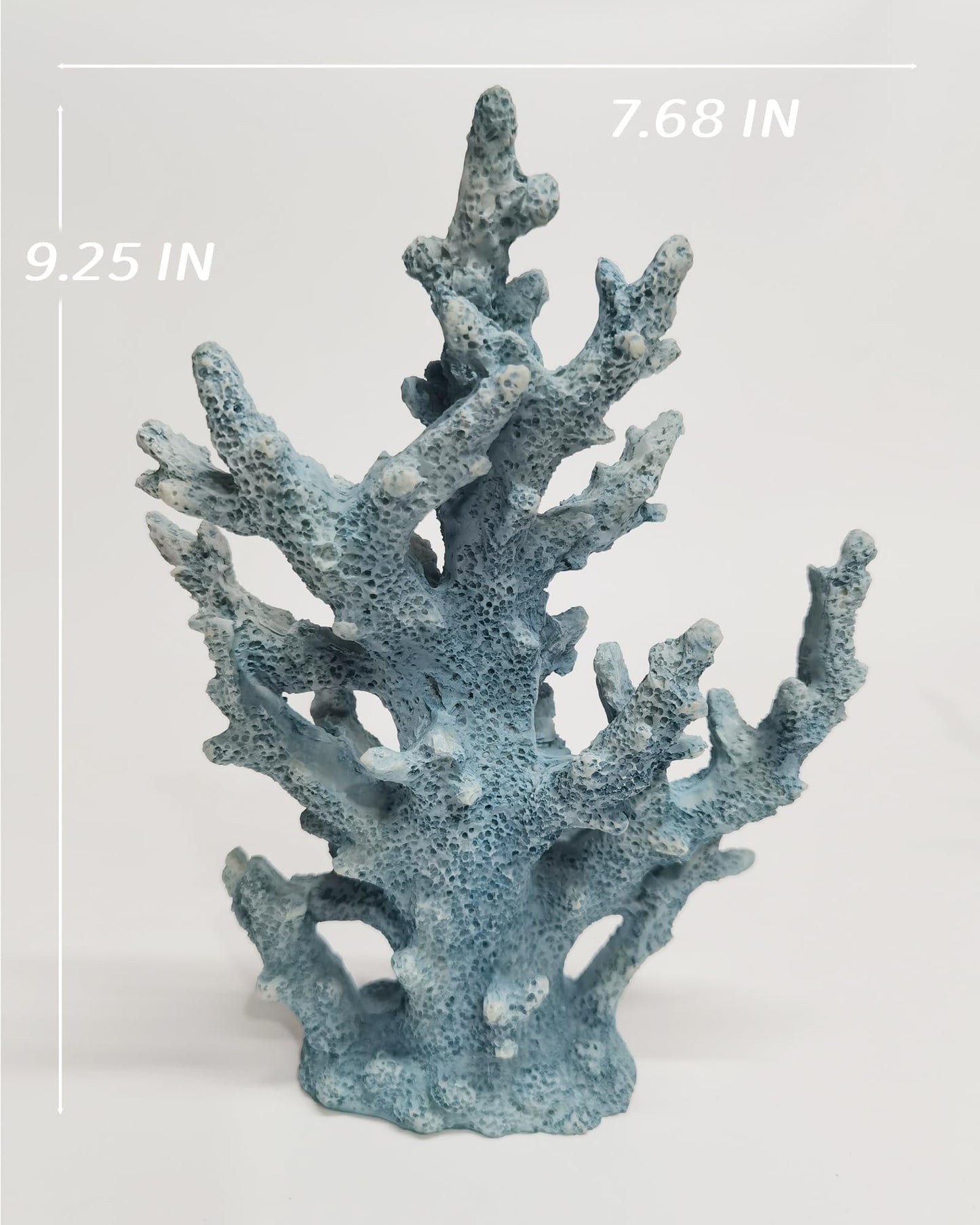ZASEUCI Lifelike Coral Reef Sculpture Statue - Handmade Resin Ocean Decor for Aquarium, Desk, Bathroom, Shelf - Coastal Beach Nautical Theme Gift for Home & Office