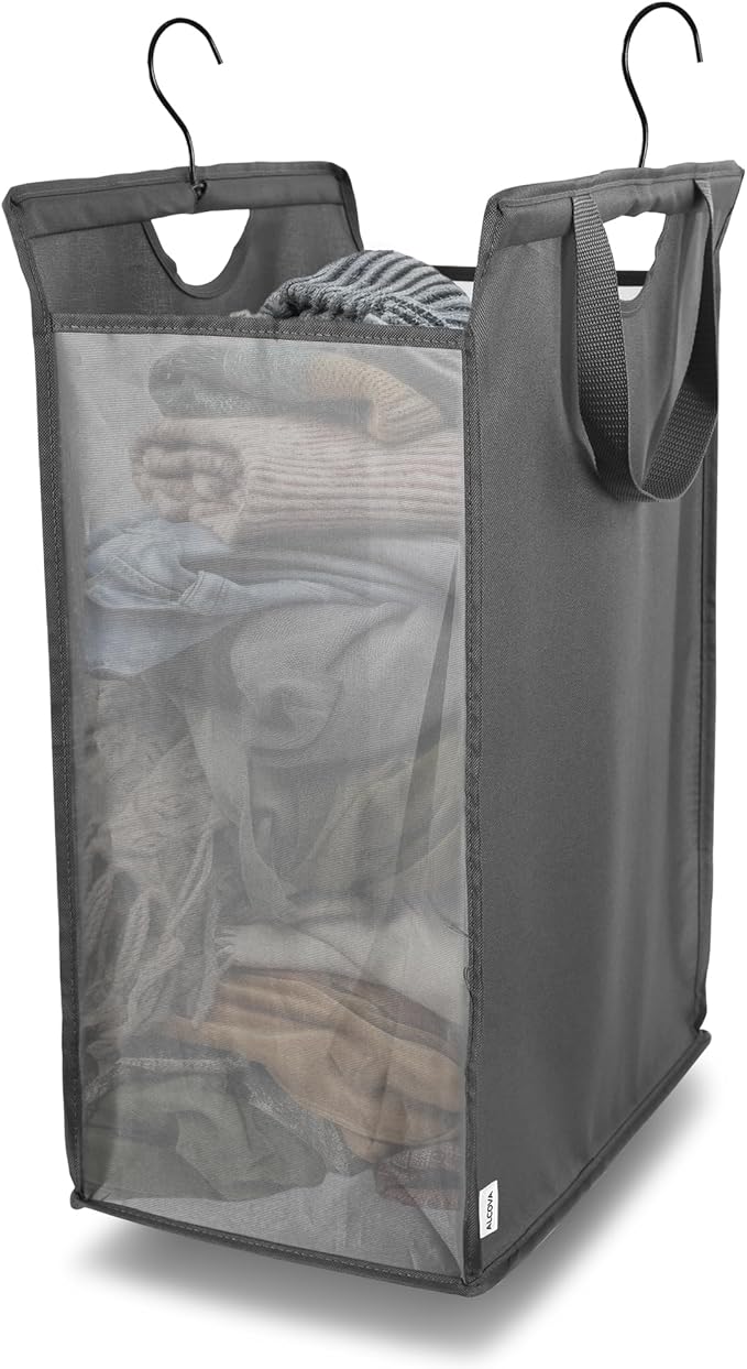 ALCOVA Hanging Laundry Hamper, Space-Saving Mesh Hanging Laundry Bag