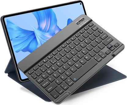 NOOX Bluetooth Keyboard for iPad 10th Generation, iPad Pro 13/12/11/10/9/8/7 inch, iPad Air 13/11th Gen, iPad mini, Tablets, etc. - Slim Wireless Portable Travel Office Computer Accessories