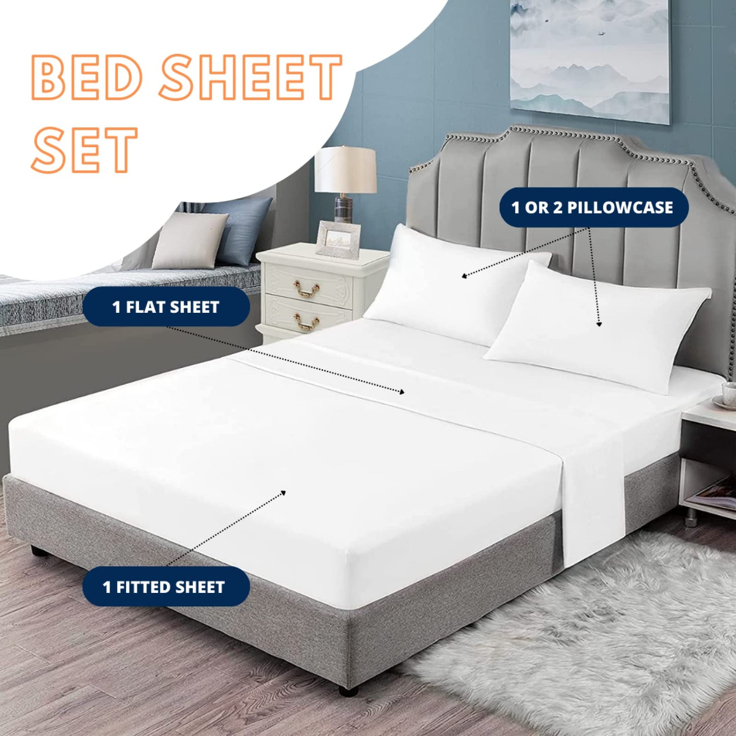 THYUNQ Brown Bear Sheets Full Size Bed, 3D Wildlife Pattern Bedding Sheets & Pillowcases - 16 Inch Deep Pocket, Super Soft Microfiber Printed Sheet Set 4 Piece