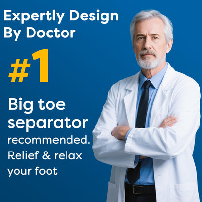 BCCKLE Big Toe Separator,2-Loop Toe Alignment Corrector - Relieve Bunion & Overlapping Toe Pain, Day & Night Soft Gel Sleeve, 3 Sizes, Machine Washable.