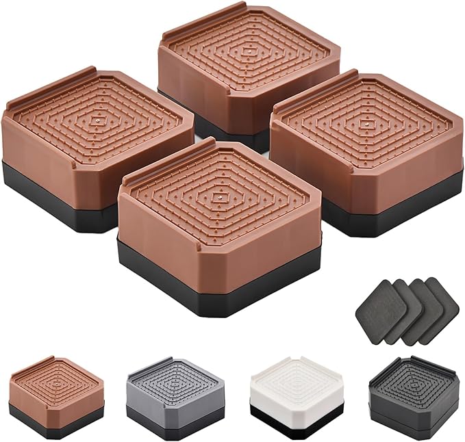 EclatBain Bed Risers Furniture Risers Heavy-Duty Rectangular Adjustable Block