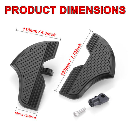 For Harley Passenger Defiance floorboards Black CNC Male Mount Foot Pegs Touring FLHX PEG Dyna Sportster XL Footrest Motorcycle