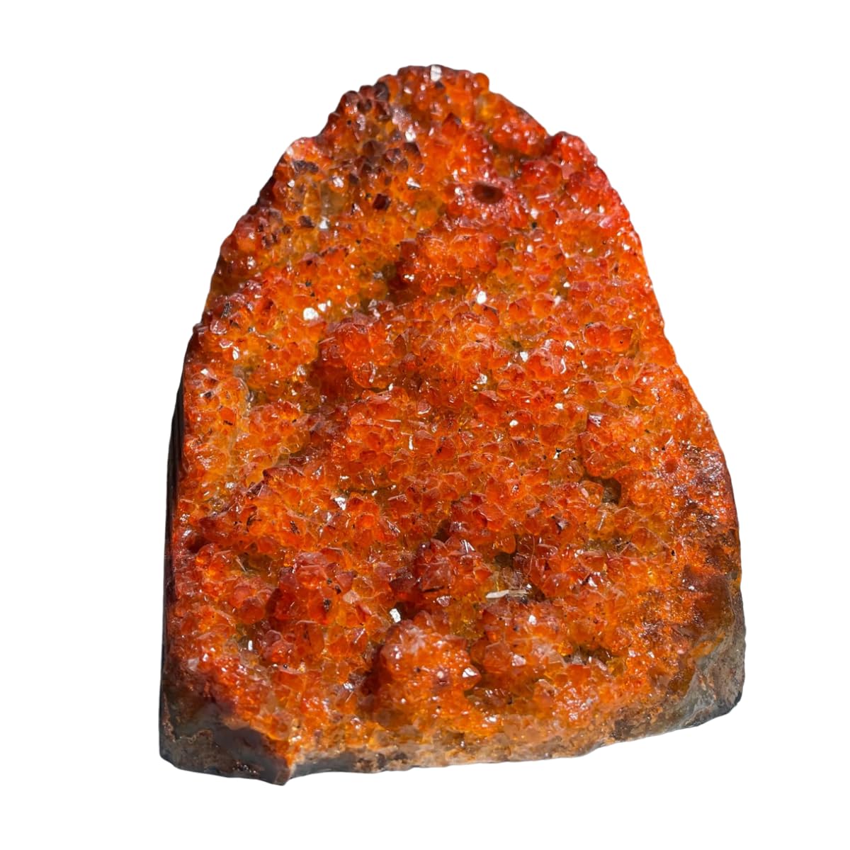 CrystalHola Raw Orange Geode Quartz Cluster 200-300g - Natural Crystal Decorative Stone for Home & Office Decor, Healing Ornaments & Spiritual Gifts, About 2-3 inch, 7-10.5 oz