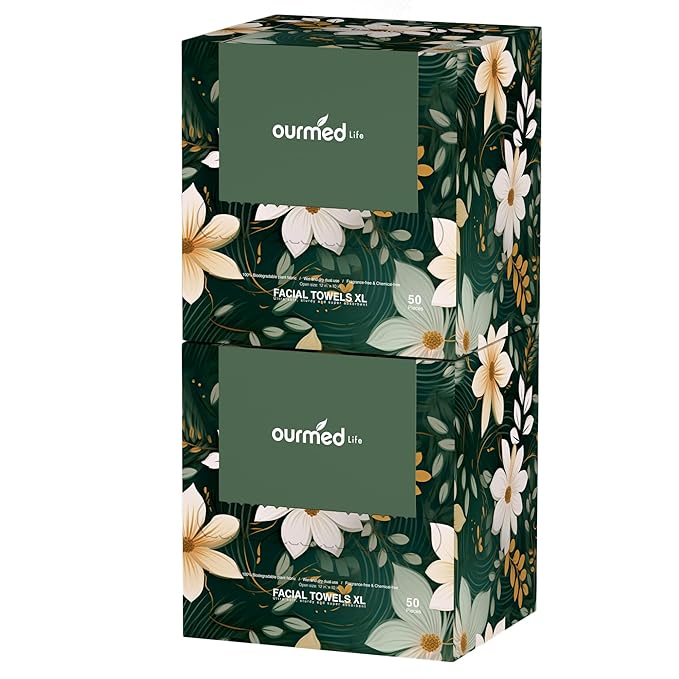 Ourmed Life Disposable Face Towels, Clean Facial Wash Cloth without Lint