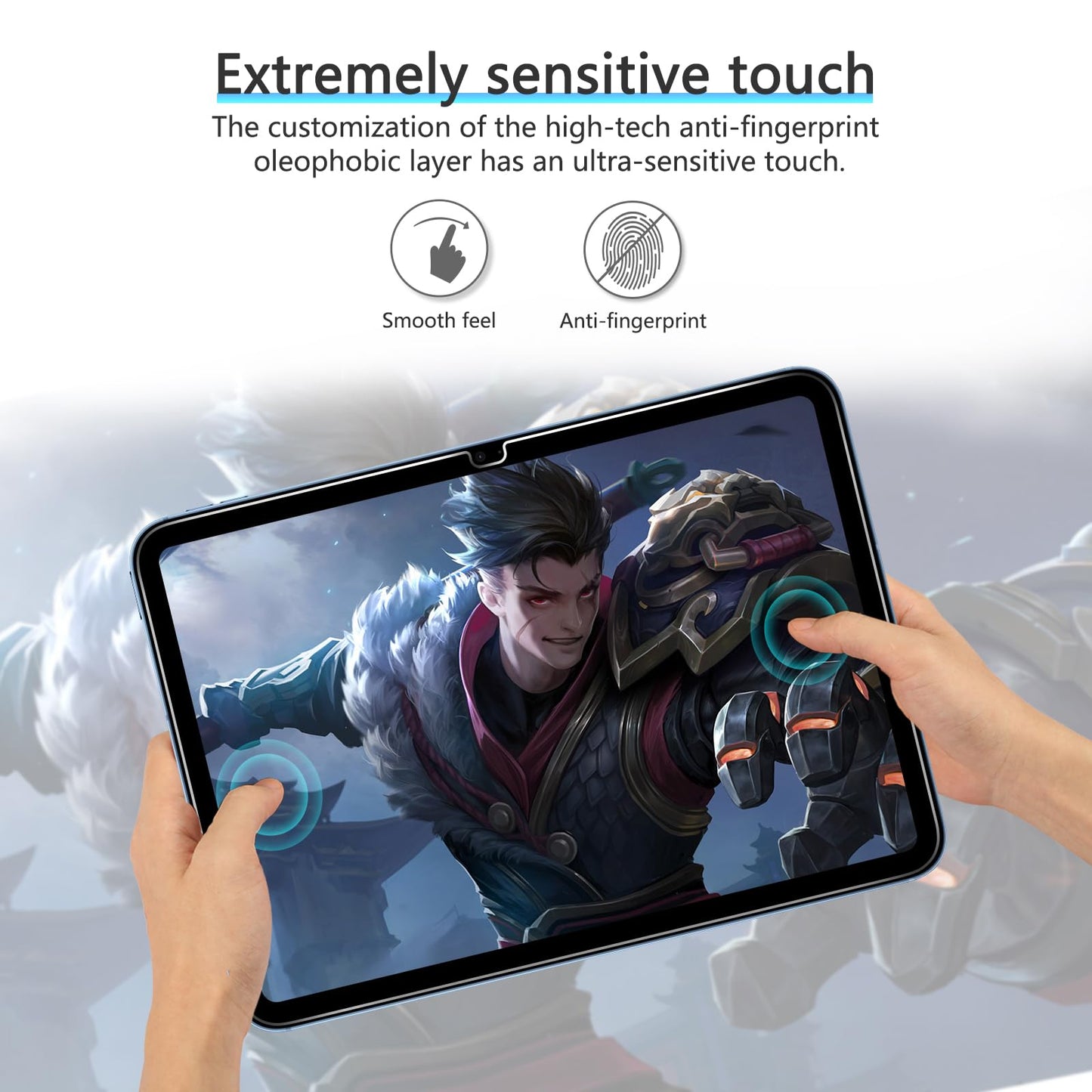 OMOTON Screen Protector for iPad Air 5th 4th Generation (Air 5/4, 10.9 Inch, 2022/2020) iPad Pro 11 Inch (2022/2021/2020/2019) Tablet - Tempered Glass, Case Friendly, Apple Pencil Compatible, 2 Pack