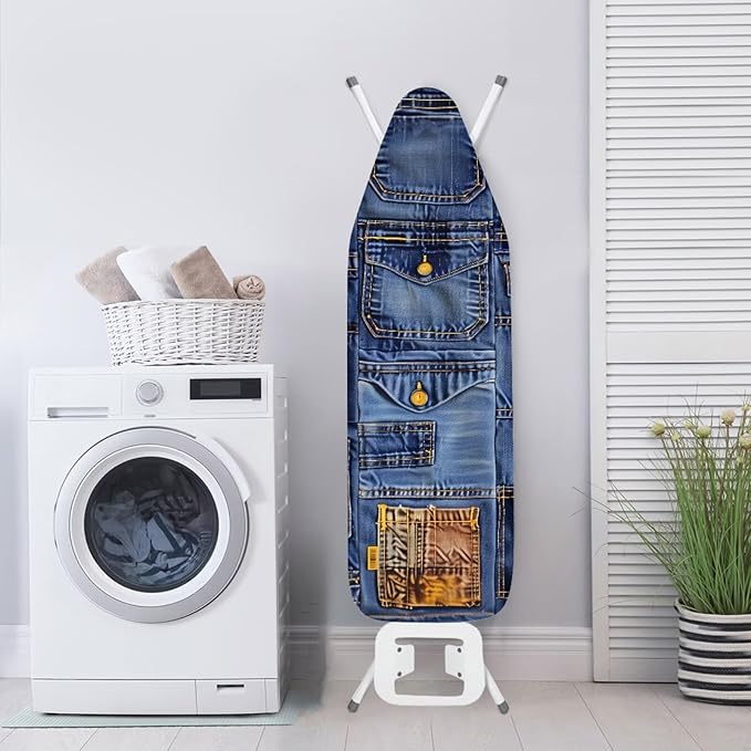 Jeans Pattern Ironing Board Cover Resist Scorching Extra Wide Ironing Board