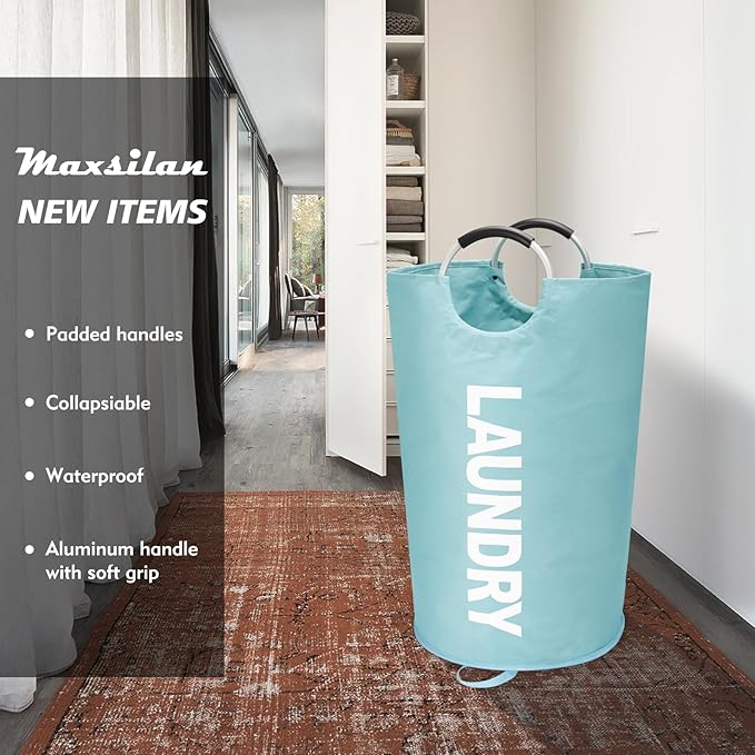 125L X-Large Laundry Basket, Freestanding Tall Clothes Hamper, Collapsible
