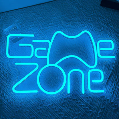 RuCvixkt Game Zone Neon Sign,Gamer Neon Light for Game Room Decor,Gaming Neon Light Signs Gift for Teen Boys Room Decor with USB Powered
