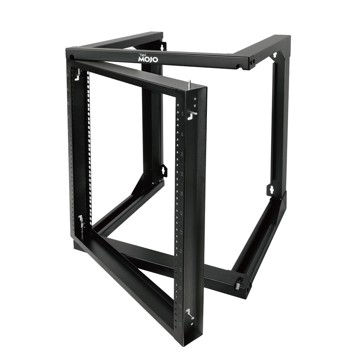 Tecmojo 12U Wall Mount Server Rack, Open Frame Network Rack for 19" Computer/AV/Data/IT/Media Equipment, 18" Depth, 16" Apart Mounting Holes, Swing Gate, Square and Tapped Holes