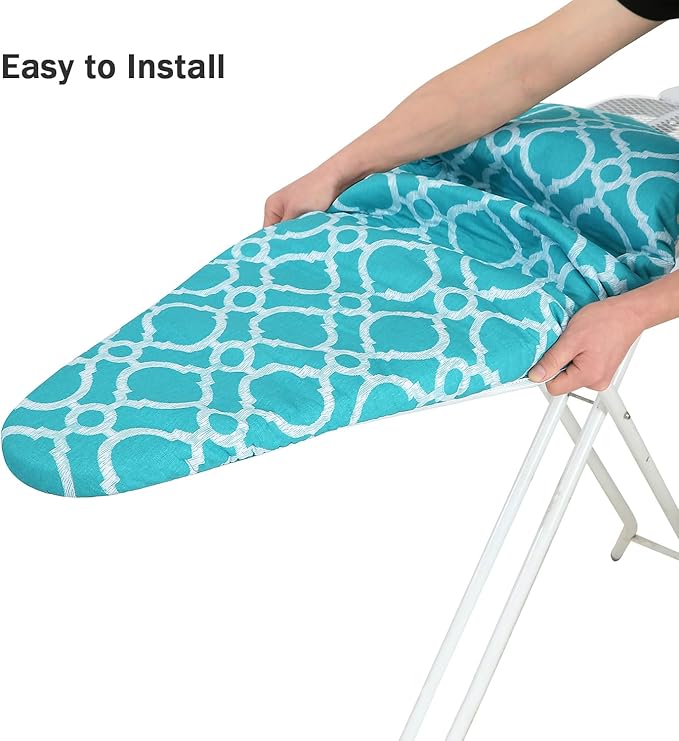 Ironing Board Cover and Pad Standard Size 15" x 54", 3 Pairs of Hook and Loop
