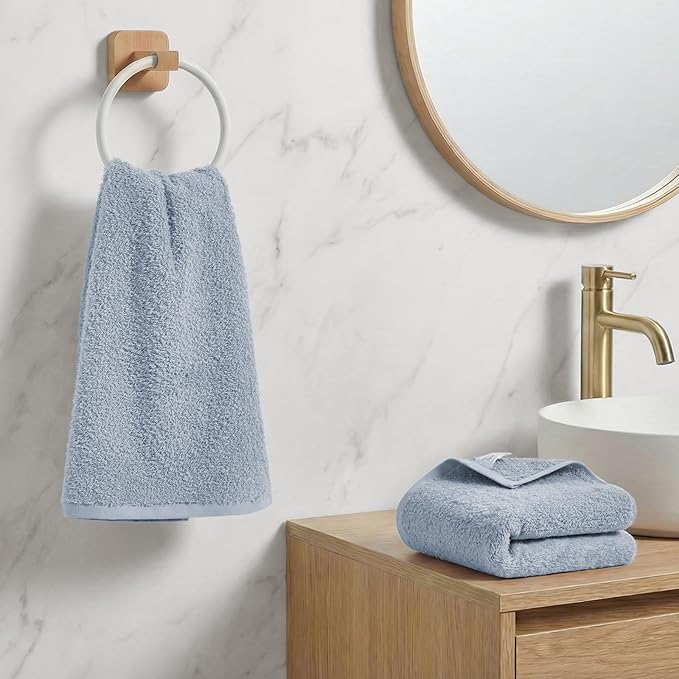 REDKISS 2-Pack Luxury Hand Towels, 16x32 Inch 450 GSM 100% Cotton, Super Soft