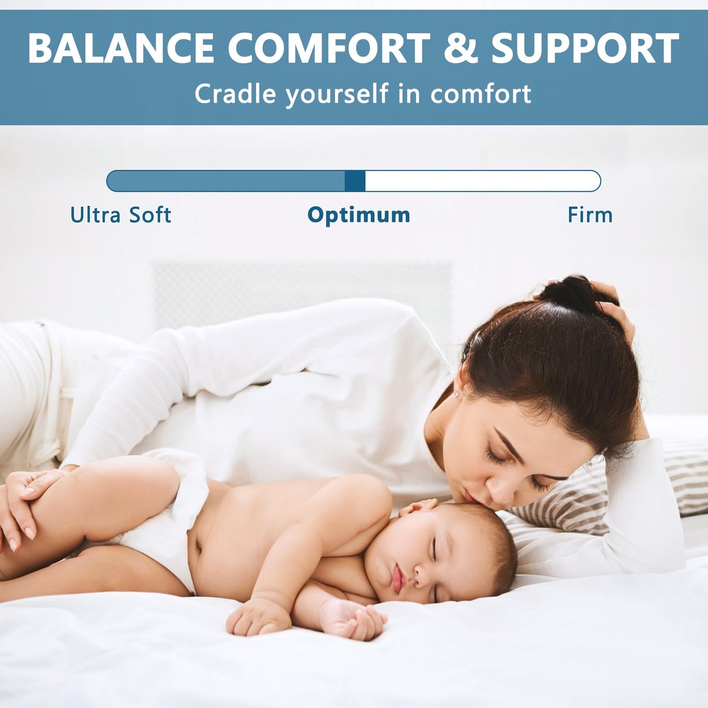 KELTARO Mattress Topper Queen Size,Viscose Made from Bamboo Extra Thick Mattress Pad 8-21" Deep Pocket Soft Down Alternative Fill Mattress Protector Pillow Top Mattress Cover(60x80 Inches)