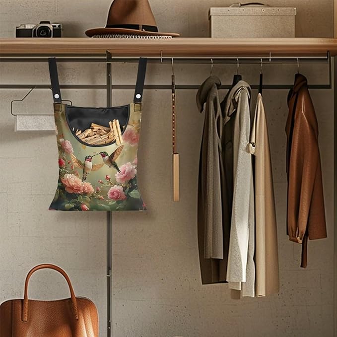 Clothespin Bag, Laundry Hanging Bag Fits Clothes Lines