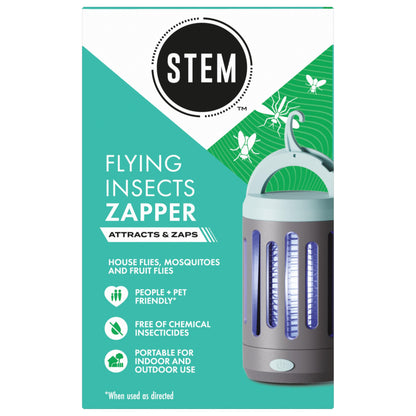 STEM Flying Insect Zapper, Indoor and Outdoor Electric Fly & Mosquito Trap, Includes Micro-USB Charging Cable and Brush for Cleaning