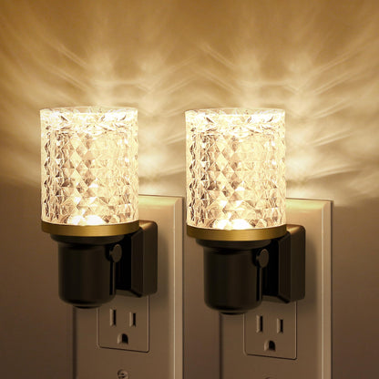 JandCase LED Night Light, Dimmable Night Lights Plug into Wall, Modern Nightlight with Auto On Off Light Sensor, 3000K Soft White Night Light 0-100LM Brightness for Bathroom Hallway Bedroom Decor