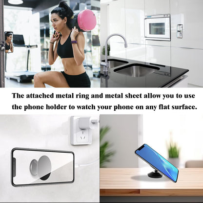 Double Sided Magnetic Phone Holder, 360° Adjustable for Gym and Golf Carts, Strong Magnet, Shoot Hands-Free Videos During Exercise, Compatible with MagSafe Cases & iPhone 17/16/15/14/13 Pro Max Plus