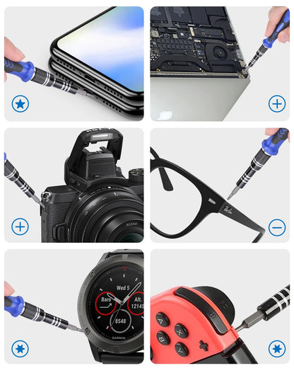 UnaMela Electronics Precision Screwdriver Set: 61 in 1 Small Magnetic Repair Tool Kit Mini Screw Driver with Case for Computer, Laptop, PC, iPhone, Xbox, PS4/5, Controller, Gamer Tech Gifts for Men