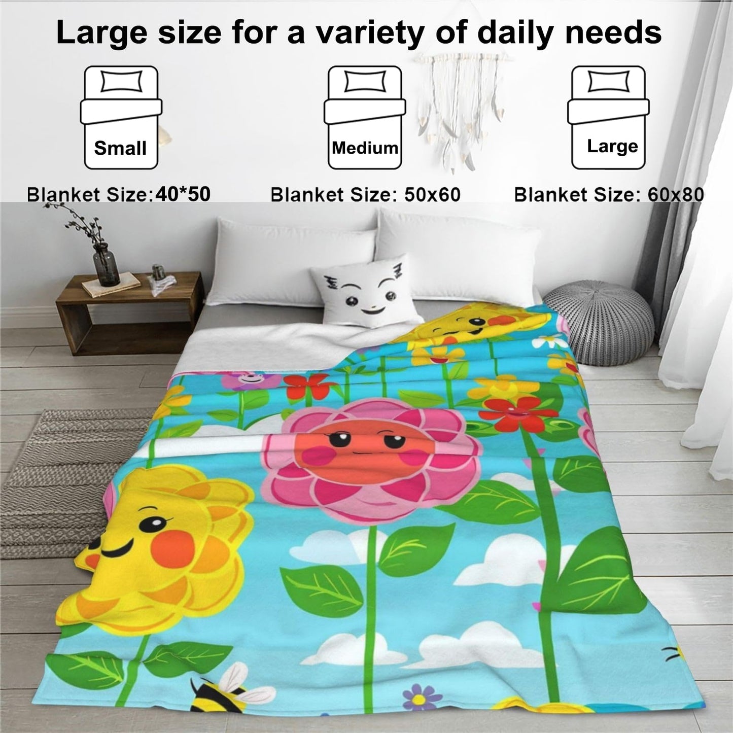 YCUFN Forest River Flannel Blanket 50"x60" Tranquil Mountain Lake Landscape Lightweight Throw Blankets Birthday for Nature Lovers Office Bedroom Sofa Travel Home Decorate