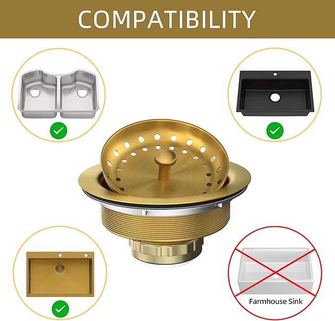 Kitchen Sink Drain Gold Sink Drain Strainer