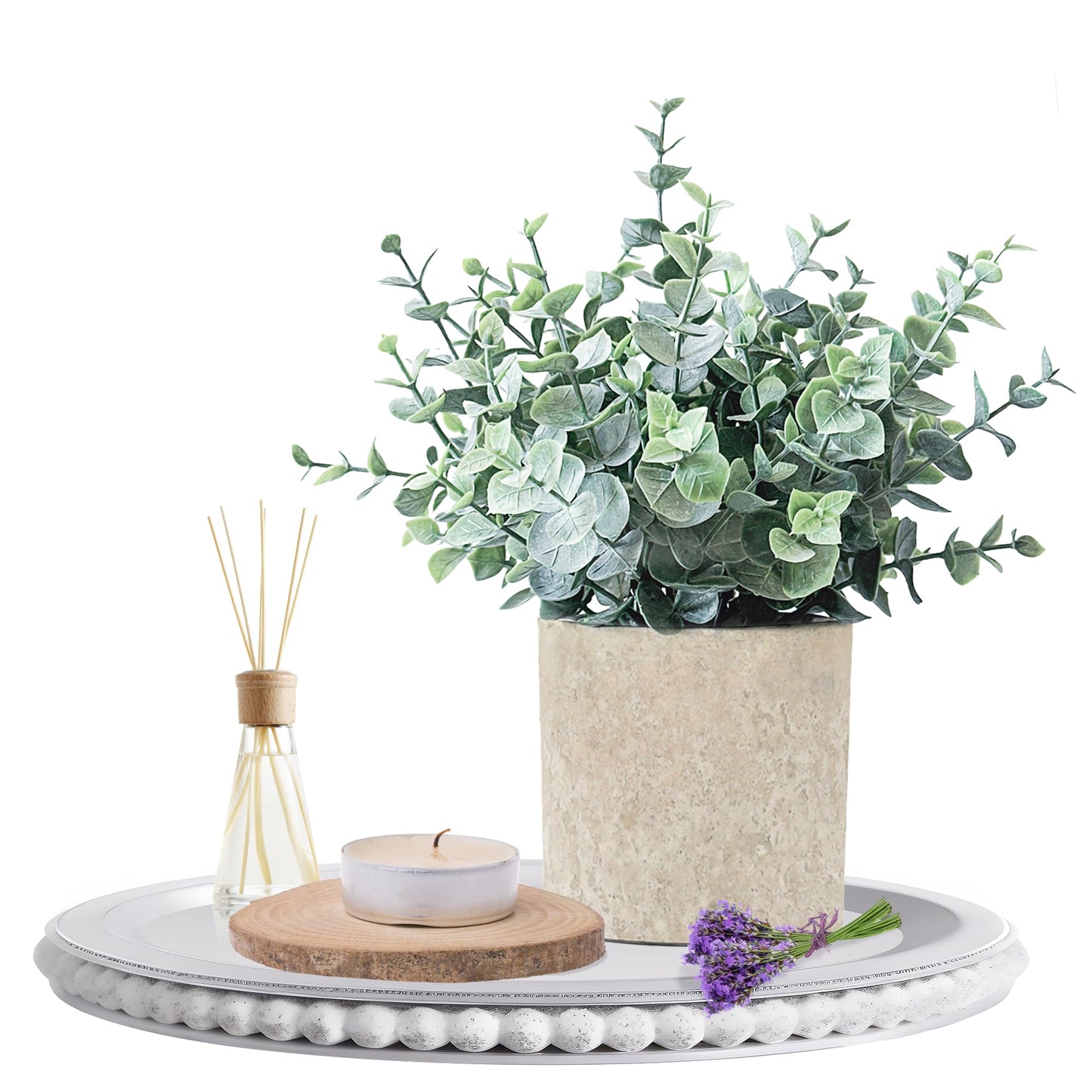 MIXROSE 3 Pack Eucalyptus Fake Plants in Pot, Artificial Plants Indoor Greenery Small Faux Plants for Bathroom Shelf Room Desk Home Office Coffee Table Farmhouse Decor