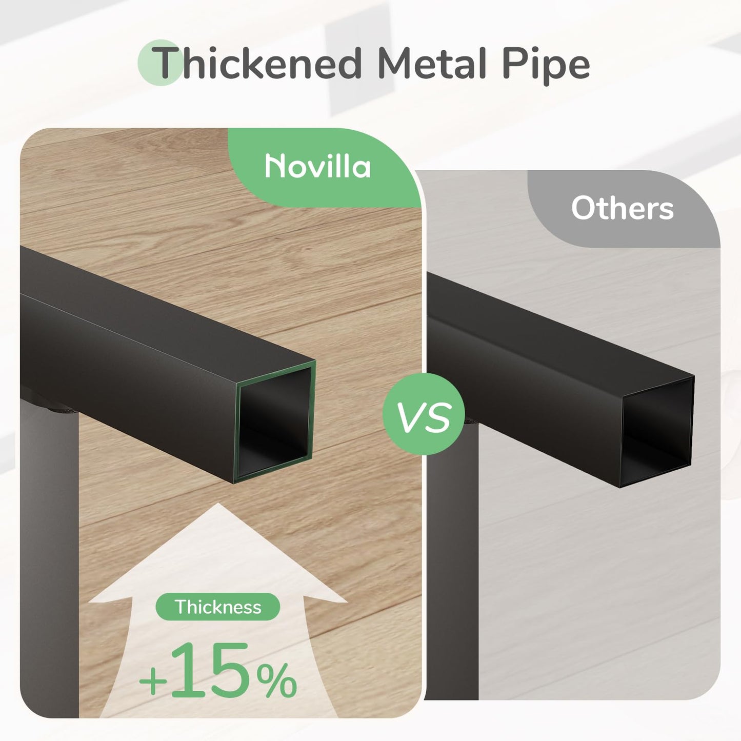 Novilla Queen Bed Frame, Metal Platform Bed Frame, Sturdy Metal Bed Frame, Wood Slats Support, No Box Spring Needed, Durable and Safe, Easy Assembly, Dark Black