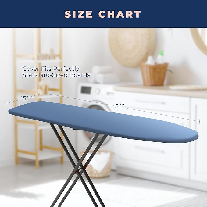 Ironing Board Cover and Pad Extra Thick Heavy Duty Padded 4 Layers, Non Stick