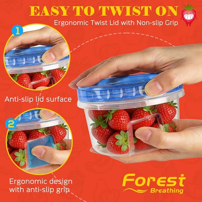 12 Pack 17oz Reusable Freezer Storage Containers