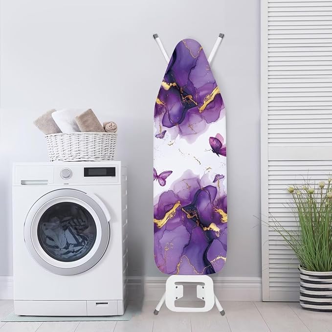 Ironing Board Cover with Elastic Edge and Hook and Loop Fasteners, Universal